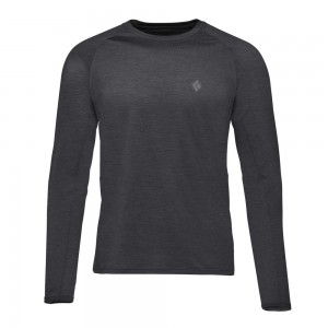 Black Men's Black Diamond Alpenglow Crew Long Sleeve | ZN898708