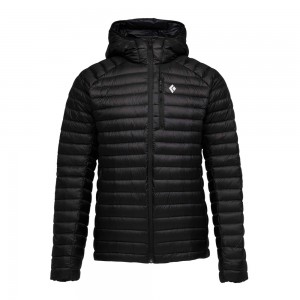 Black Men's Black Diamond Approach Hoody Down Jackets | NQ957573