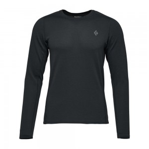 Black Men's Black Diamond Coefficient LT Crew Long Sleeve | LL724804