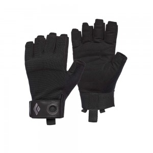 Black Men's Black Diamond Crag Half-Finger Gloves | HF120676