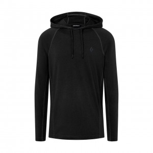 Black Men's Black Diamond Crag Hoodie | VR777086