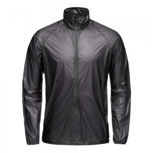 Black Men's Black Diamond Deploy Wind Shell Jackets | ER379754