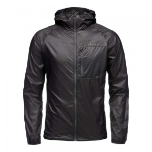 Black Men's Black Diamond Distance Wind Shell Jackets | LG061997