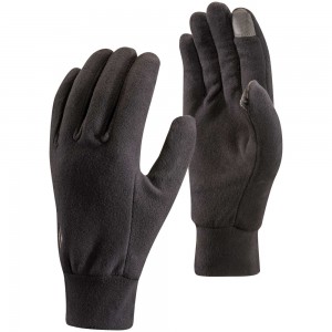 Black Men's Black Diamond LightWeight Fleece Gloves | PZ123265