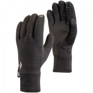 Black Men's Black Diamond LightWeight GridTech Fleece Gloves | DF344282