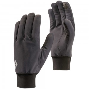 Black Men's Black Diamond LightWeight Softshell Gloves | CJ140737