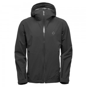 Black Men's Black Diamond Stormline Stretch Rain Shell Jackets | ER956697