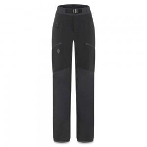 Black Women's Black Diamond Dawn Patrol Hybrid Pants | CU410523