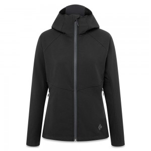 Black Women's Black Diamond Element Hoody Jackets | HH163927