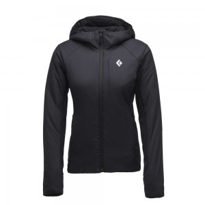 Black Women's Black Diamond First Light Hybrid Hoody Jackets | IV311402