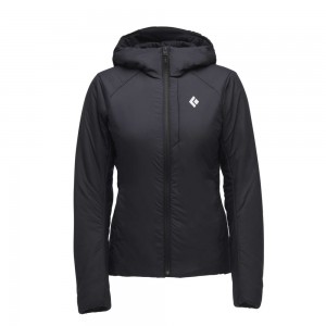 Black Women's Black Diamond First Light Stretch Hoody Jackets | HM683493