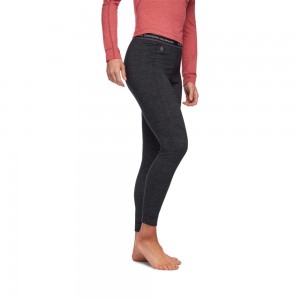 Black Women's Black Diamond Solution 150 Merino Full Length Base Layer Pants | JR240863