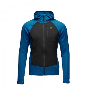 Blue Men's Black Diamond Coefficient LT Hybrid Hoody Jackets | CQ908782