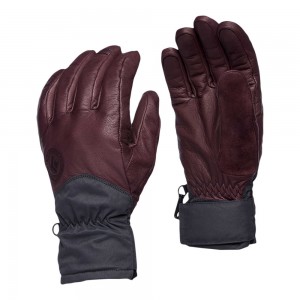 Burgundy Men's Black Diamond Tour Gloves | AT011774