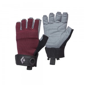 Burgundy Women's Black Diamond Crag Half-Finger Gloves | ZK150620