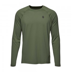 Green Men's Black Diamond Alpenglow Crew Long Sleeve | HW041327