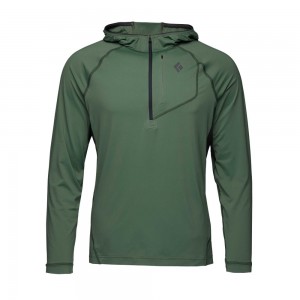 Green Men's Black Diamond Alpenglow Pro Hoodie | AR672503