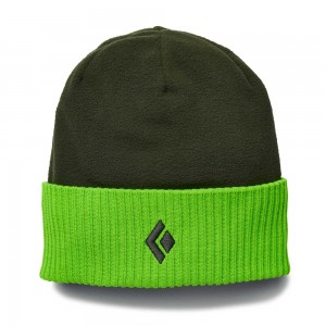 Green Men's Black Diamond Fleece Beanie | MG161030