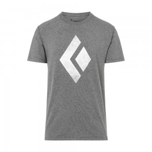 Grey Men's Black Diamond Chalked Up T Shirts | ZC037119