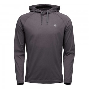 Grey Men's Black Diamond Crag Hoodie | YX377052