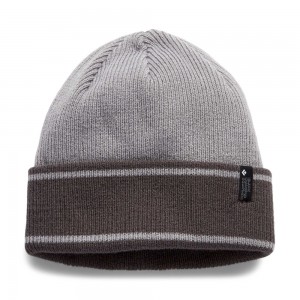 Grey Men's Black Diamond Cuffed Beanie | JW050166