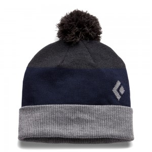 Grey Men's Black Diamond POM Beanie | EV621070