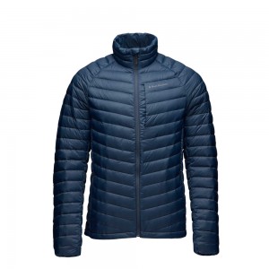 Navy Men's Black Diamond Access Down Jackets | QA062104