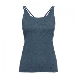 Navy Women's Black Diamond Talus Tank Top | HY384123