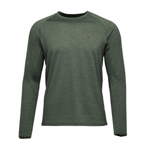 Olive Men's Black Diamond Lightwire Tech Tee Long Sleeve | RZ229964