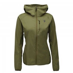 Olive Women's Black Diamond Alpine Start Hoody Jackets | AZ378558