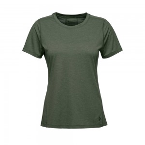 Olive Women's Black Diamond Lightwire Short Sleeve Tech T Shirts | MR164723