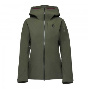 Olive Women's Black Diamond Recon Stretch Insulated Shell Jackets | CJ848922