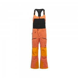 Orange Men's Black Diamond Recon Stretch Pro Bib Pants | YK890074