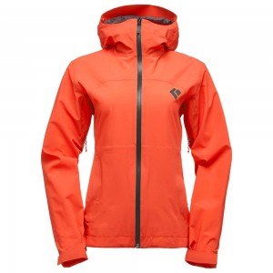 Orange Women's Black Diamond Stormline Stretch Rain Shell Jackets | QW242068