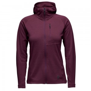 Purple Women's Black Diamond Coefficient Hoody Jackets | QI027412