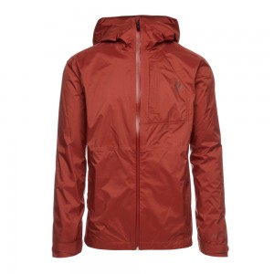 Red Men's Black Diamond Treeline Rain Shell Jackets | EB757881