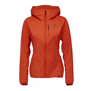 Red Women's Black Diamond Alpine Start Hoody Jackets | OW070202