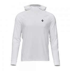 White Men's Black Diamond Alpenglow Hoodie | MI787699