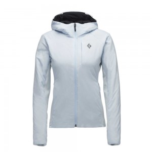 White Women's Black Diamond First Light Hybrid Hoody Jackets | GI102814