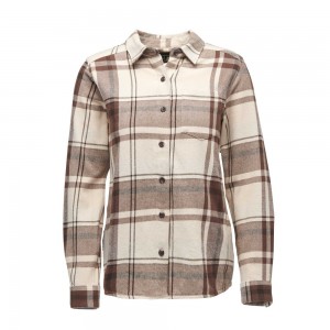 White Women's Black Diamond Project Flannel Shirts | ZV437843