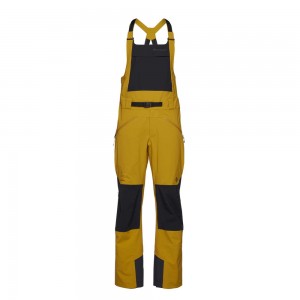 Yellow Men's Black Diamond Recon Stretch Bib Pants | EV053949