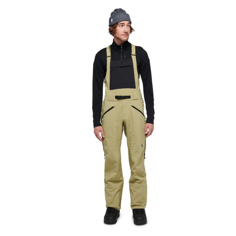 Beige Men's Black Diamond Recon Stretch Bib Pants | UP775174