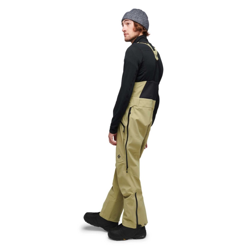 Beige Men's Black Diamond Recon Stretch Bib Pants | UP775174