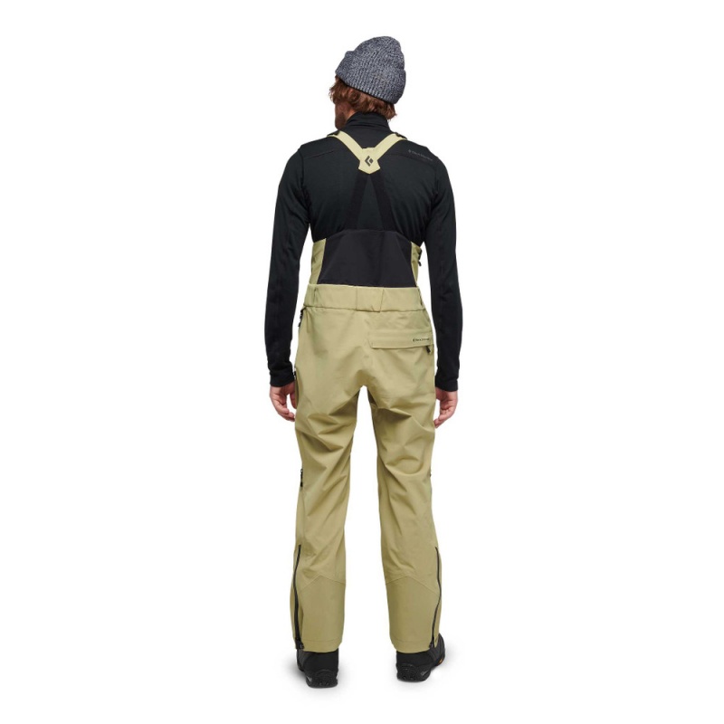 Beige Men's Black Diamond Recon Stretch Bib Pants | UP775174