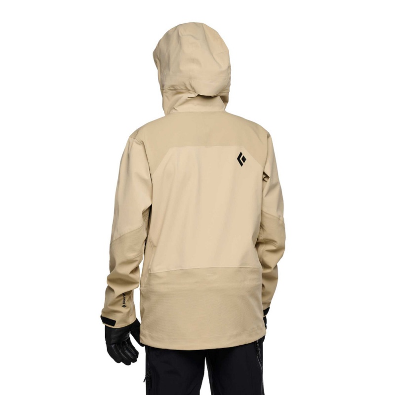 Beige Men's Black Diamond Recon Stretch Pro Shell Jackets | FL782819