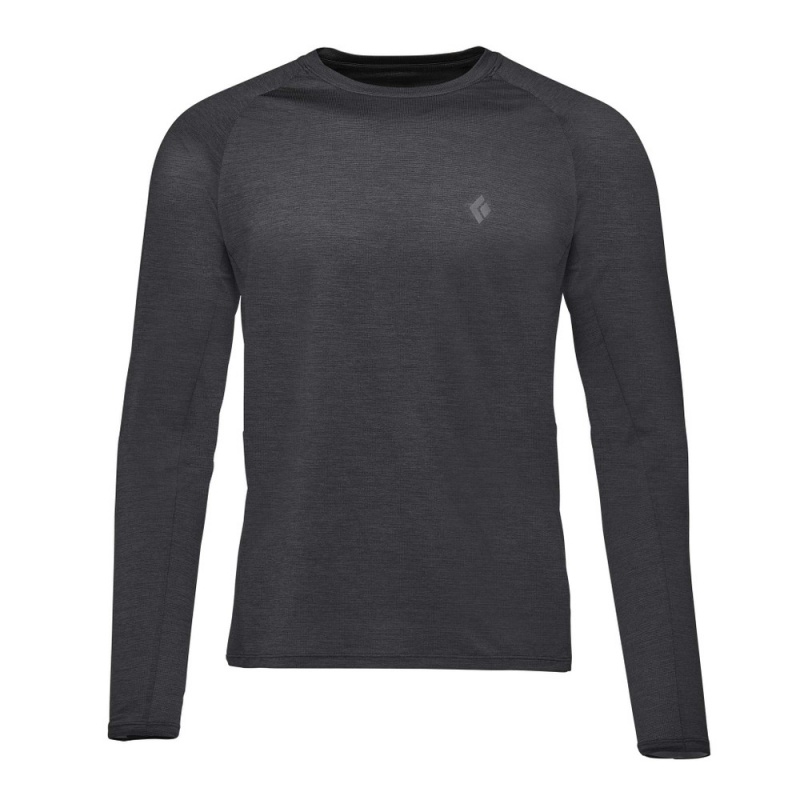 Black Men\'s Black Diamond Alpenglow Crew Long Sleeve | ZN898708