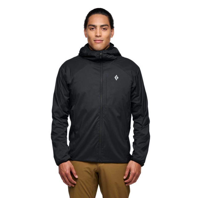 Black Men's Black Diamond Alpine Start Insulated Hoody Jackets | RD829601