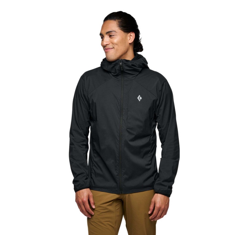 Black Men's Black Diamond Alpine Start Jackets | IS426289