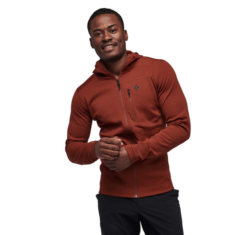 Black Men's Black Diamond Coefficient Hoody Jackets | EO845771