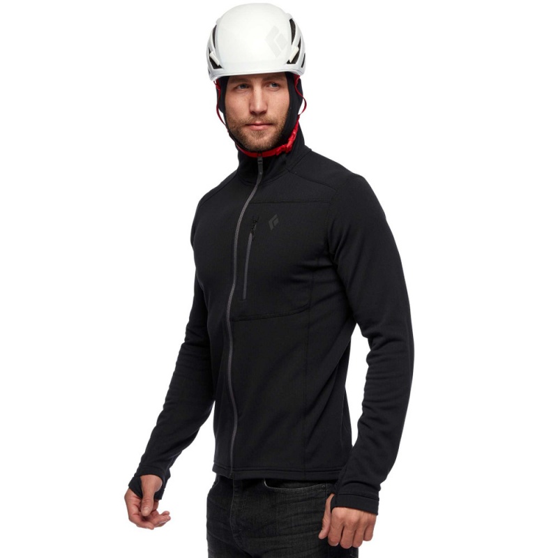 Black Men's Black Diamond Coefficient Hoody Jackets | BF846515